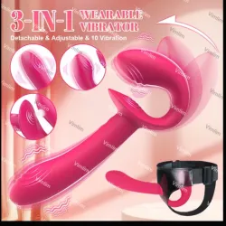 Arnés Doble Dildo Vibrador Premium
