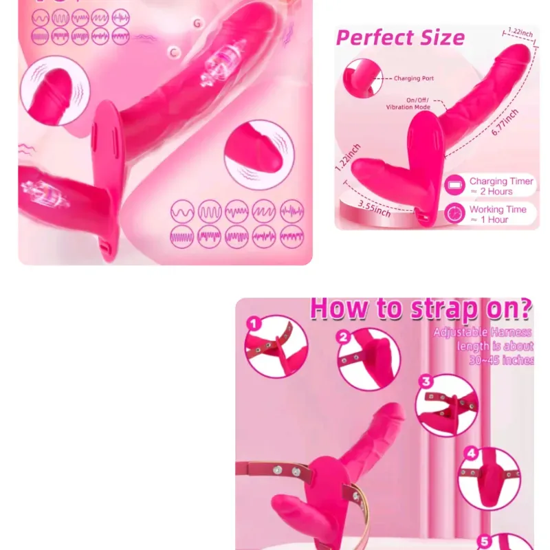 Arnés Vibrador (Doble Dildo)