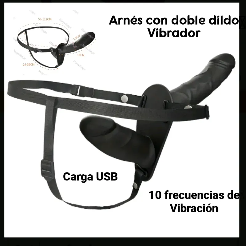 Arnés Vibrador (Doble Dildo)