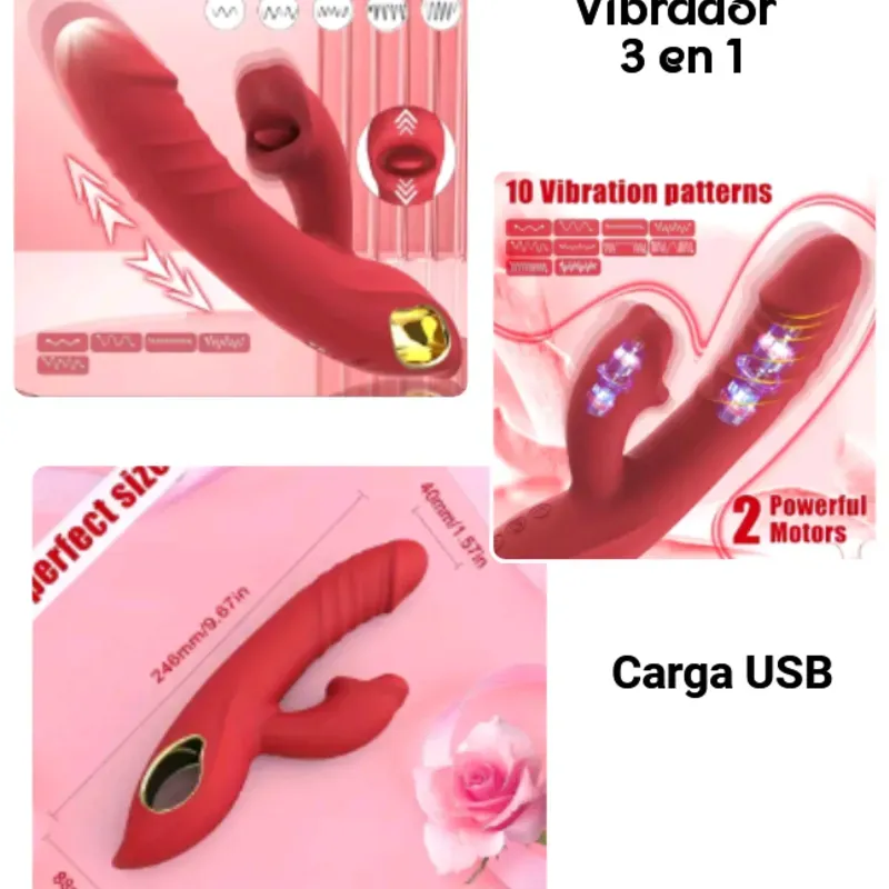 Conejito Vibrador 3 en 1