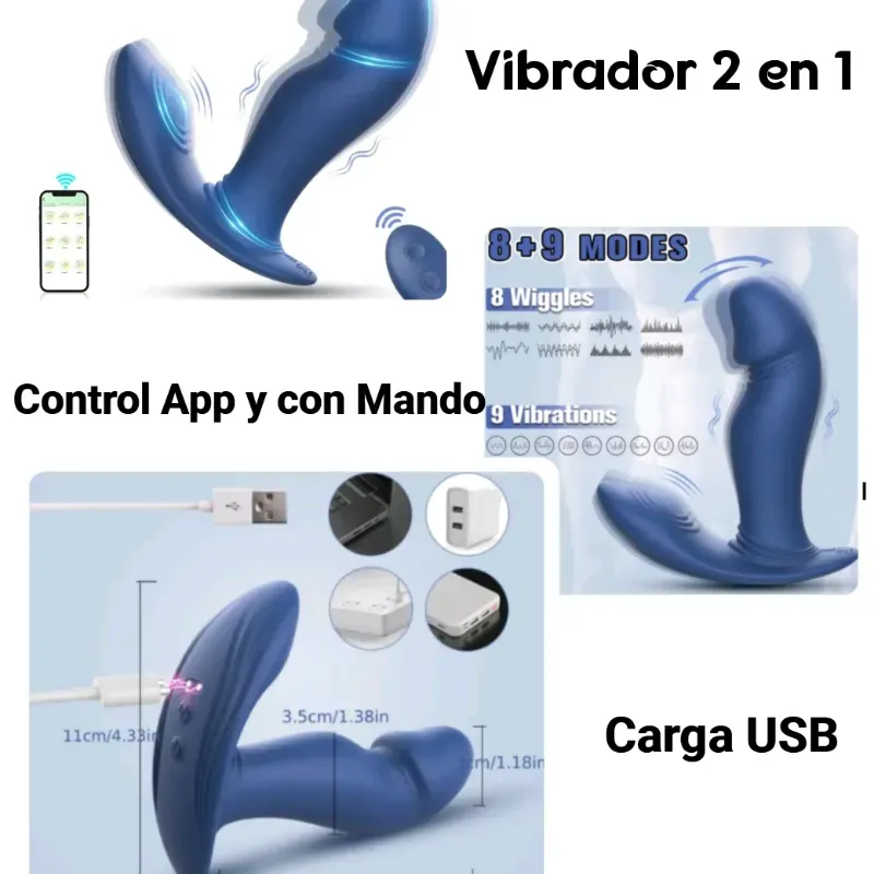 Vibrador 2 en 1