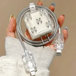 Protector de cargador lazos de plata 3D