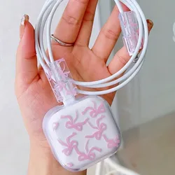 Protector de cargador lazos rosa 