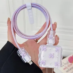 Protector de Caragdor lazos y perlas morado