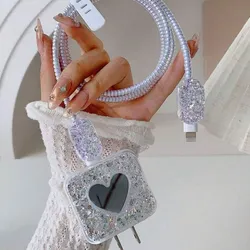 Protector de cargador corazón espejo