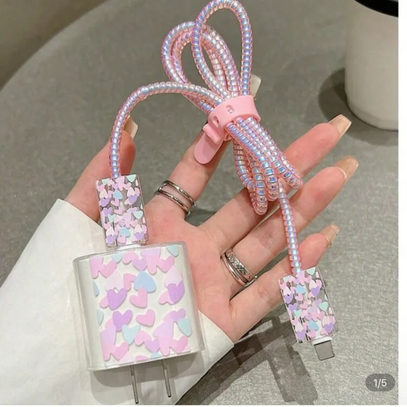 Protector de cargador Rainbow heart 