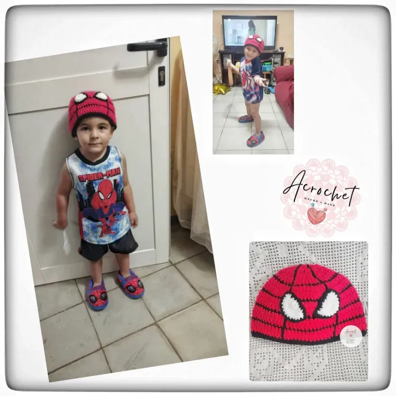 Gorro diseño Spiderman