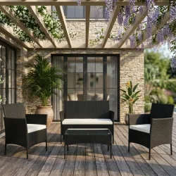 Juego de Terraza de Rattan