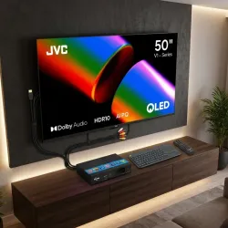 TELEVISOR JVC 50" CON CAJITA DECODIFICADORA