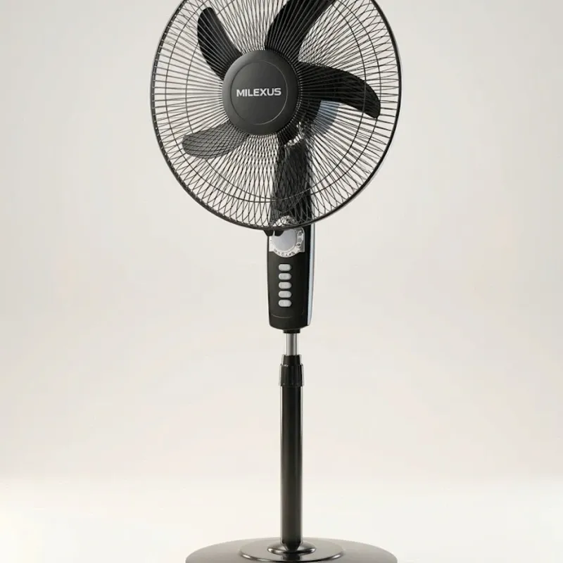 VENTILADOR RECARGABLE MILEXUS DE PEDESTAL 16¨ NEGRO
