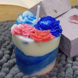 Velas decorativas efecto marmoleado 