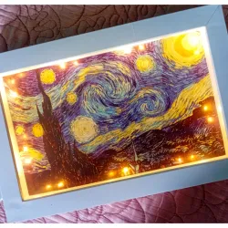 Cuadro con luces Van Goh