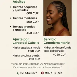 Trenzado en cabello natural-Adultos
