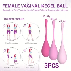🌸 Bolas Chinas Set de Entrenamiento Pélvico 3-en-1