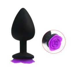 🌸 Plug Anal de Silicona con Base Floral