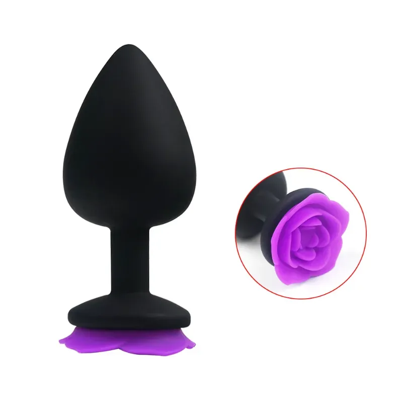 🌸 Plug Anal de Silicona con Base Floral