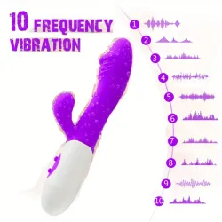 Vibrador de conejito estimulador de clítoris carga USB