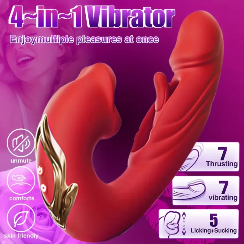 Vibrador de Empuje 4 en1