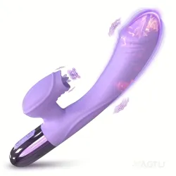 Vibrador de Punto G y Estimulador Clitoridiano con Efecto Lamido y Calor | Afrodita