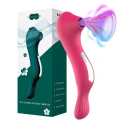 Vibrador de Succión Potente 2 en 1