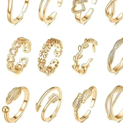 Anillos de medio dedo de acero inoxidable