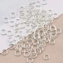 Aros plateados de 6 mm