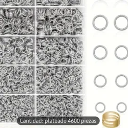 Aros plateados de 7 mm