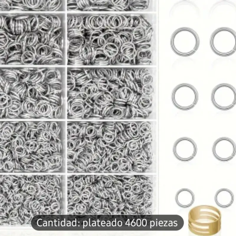 Aros plateados de 7 mm