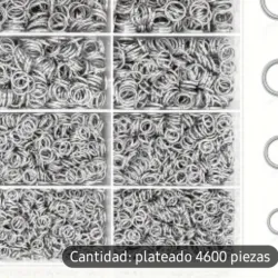 Aros plateados de 8 mm