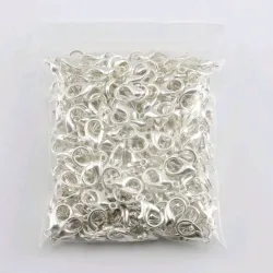 Cierres de perico plateados