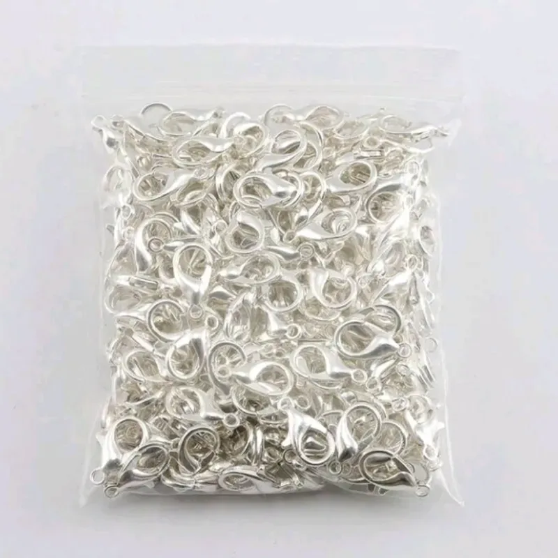 Cierres de perico plateados