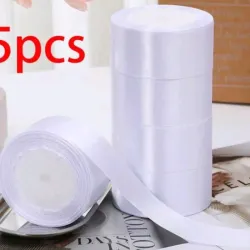 Cinta  color blanco de 4 cm 