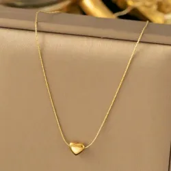 Colgante de acero inoxidable chapado en oro de 18 k