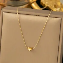 Colgante de acero inoxidable chapado en oro de 18 k