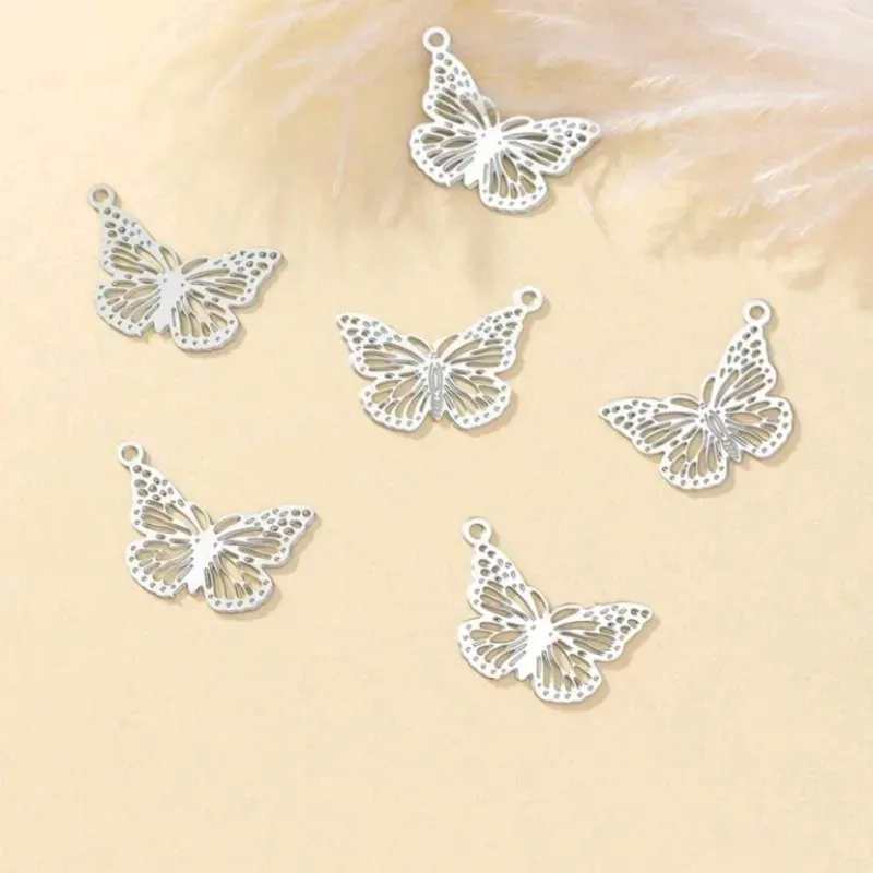 Colgantes mariposa plateadas 