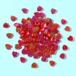 Corazones rojos tornasol