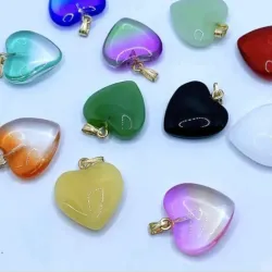 Paquete de 10 Cuarzos en forma de corazón