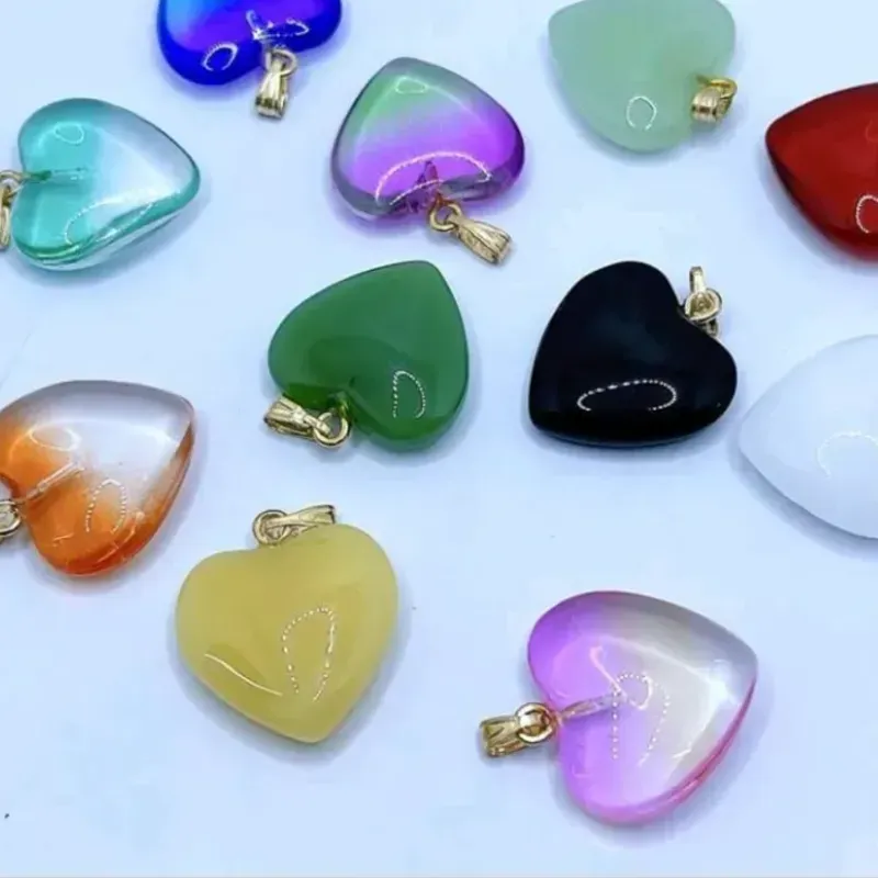 Paquete de 10 Cuarzos en forma de corazón