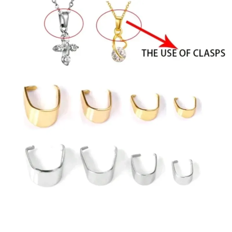 Enganches para collar dorado de acero inoxidable 