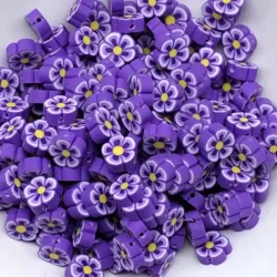 Fimos de flores malvas 