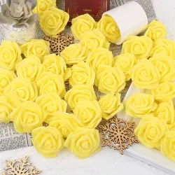 Flores de foami amarillas
