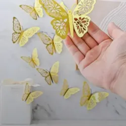Mariposas 3D doradas