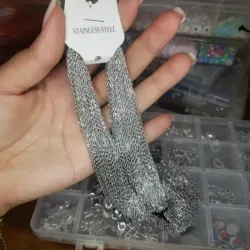Paquete de 10 u de cadena de acero inoxidable