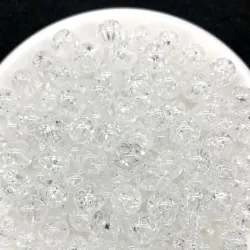 Perlas de craqueladas transparentes   de 8 mm