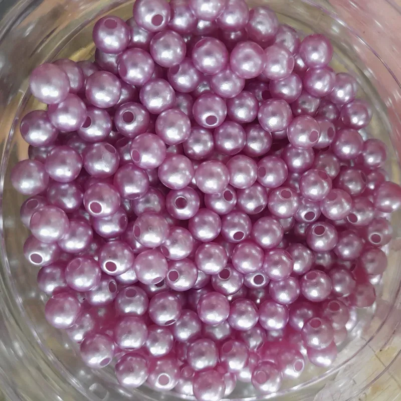 Perlas malvas perladas de 6 mm