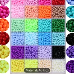 Perlas plásticas v/c de 3 mm 