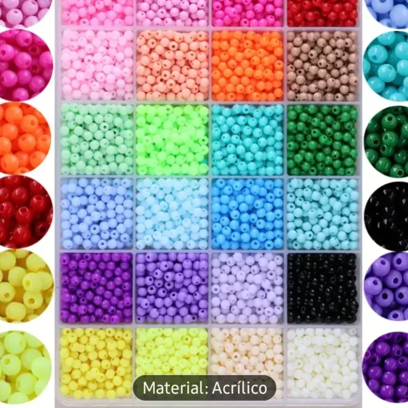 Perlas plásticas v/c de 3 mm 