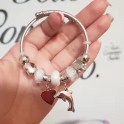 Pulsera estilo pandora de acero inoxidable 