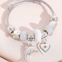 Pulsera estilo pandora de acero inoxidable 