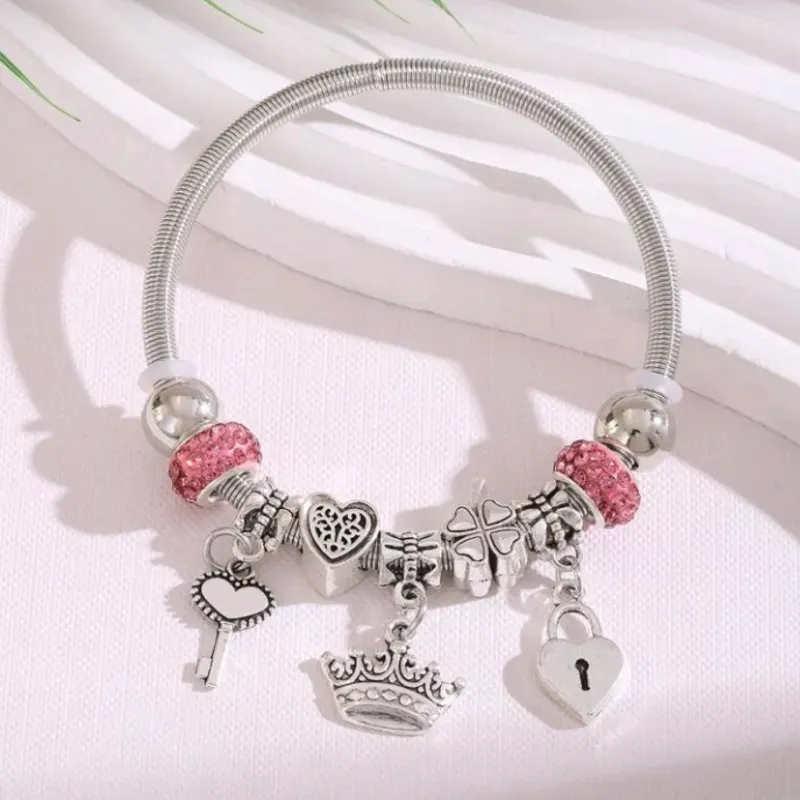 Pulsera estilo pandora de acero inoxidable 